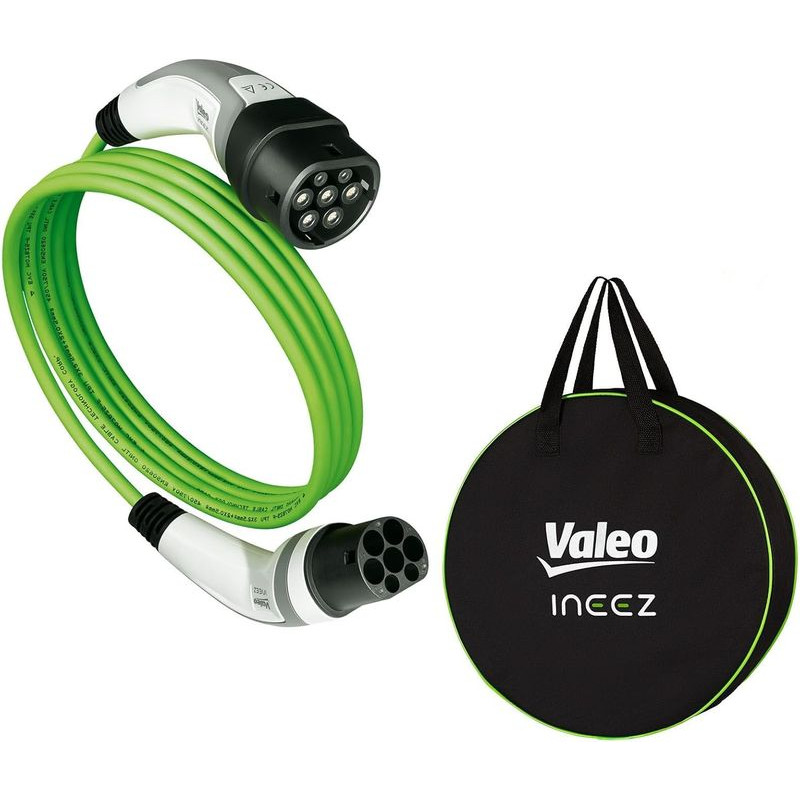 Câble de Charge pour véhicules électriques ou Hybrides Rechargeables Type 2 vers Type 2 - 22kW - 5m - Valeo Ineez - 652105 (1)