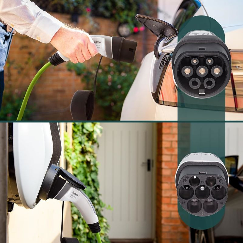 Câble de Charge pour véhicules électriques ou Hybrides Rechargeables Type 2 vers Type 2 - 22kW - 5m - Valeo Ineez - 652105 (3)