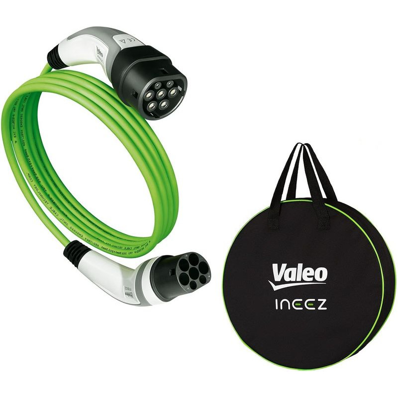 Câble de Charge pour véhicules électriques ou Hybrides Rechargeables Type 2 vers Type 2 - 11kW - 5m - Valeo Ineez - 652104 (1)