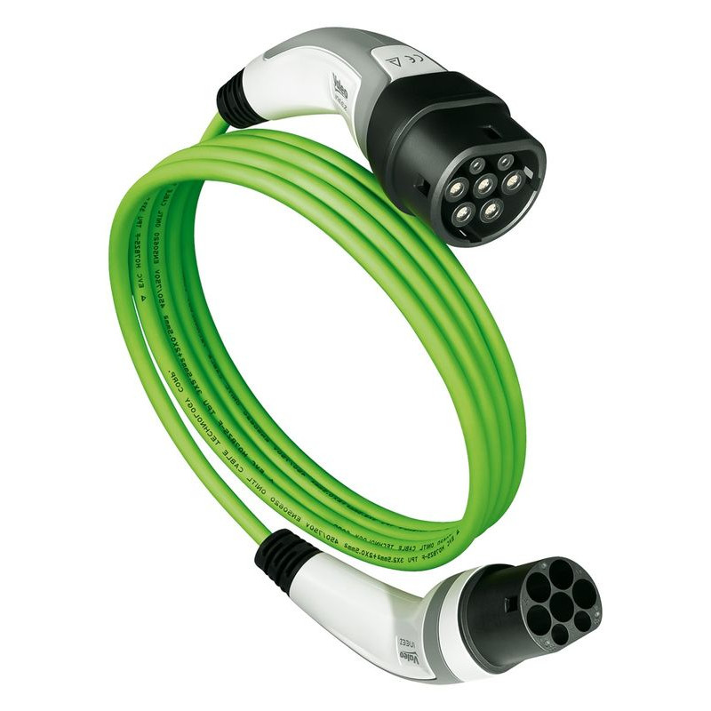 Câble de Charge pour véhicules électriques ou Hybrides Rechargeables Type 2 vers Type 2 - 7,4kW - 5m - Valeo Ineez - 652103 (1)